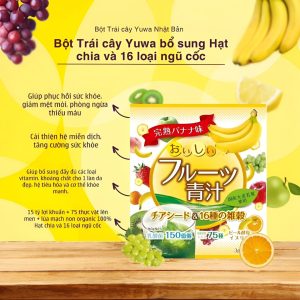 Bột Lá Lúa Mạch Non Với Hạt Chia Và 16 Loại Ngũ Cốc