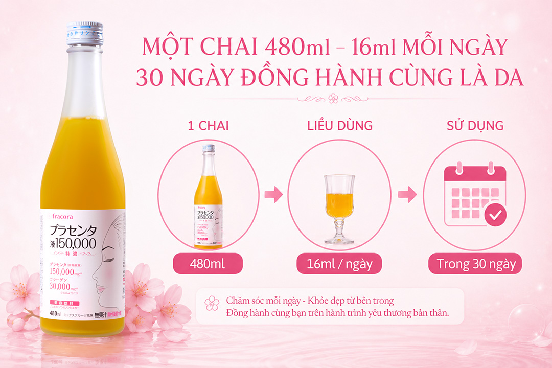 Fracora Placenta Drink 150.000mg